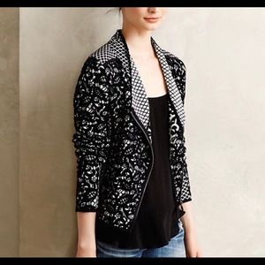 Anthropologie moth moto cardigan size petite L